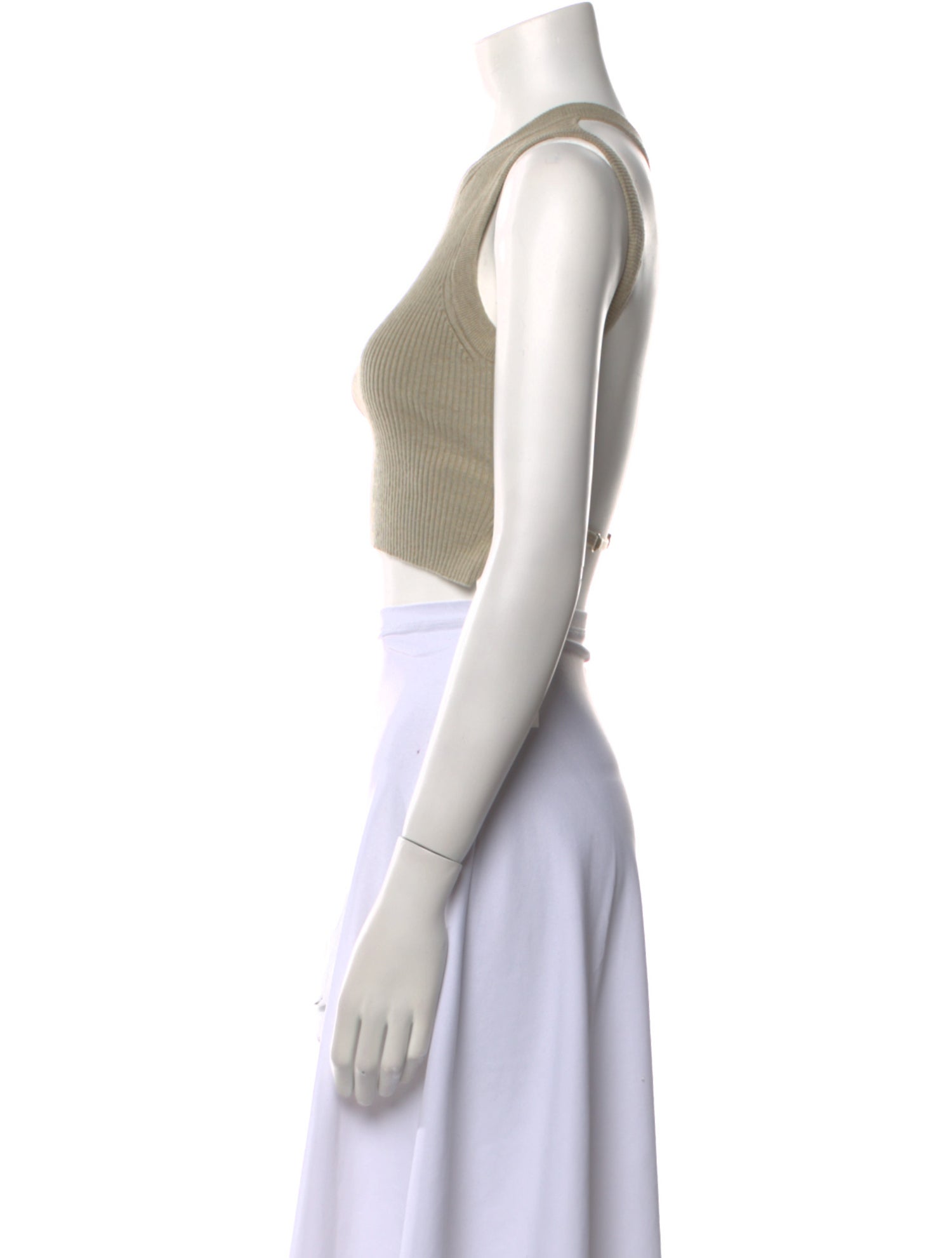 Jacquemus Linen One-Shoulder Crop Top